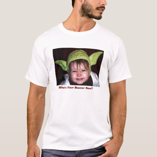 Wie is nu je meester? t-shirt (Voorkant)