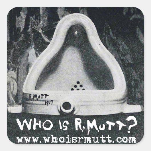 Wie is R. Mutt "Fontaine" Sticker (Voorkant)