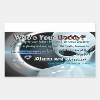 Wie je vader is? rechthoekige sticker