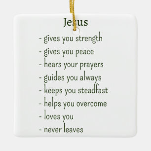 Wie Jezus is Troostende Herinnering Klein Cadeau Keramisch Ornament