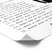 Wie kent de bruidegom beste elegante bruiloft spel poster (Hoek)