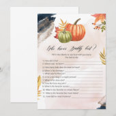 Wie kent de Kaart van het beste pompoenspel Baby s (Voorkant / Achterkant)