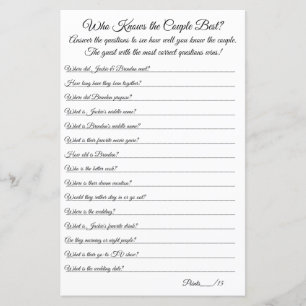 Wie kent de Paar Best?