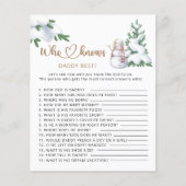 Wie kent het beste baby shower-spel voor papa (Voorkant)