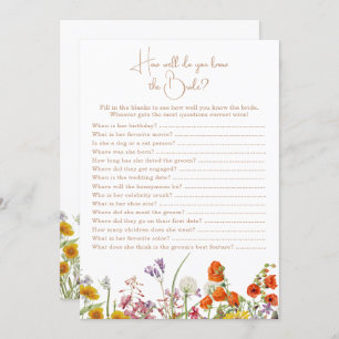 Wie kent het bruid Vrijgezellenfeest Boho Wildflow Kaart