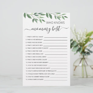 Wie kent mama Best? Gepersonaliseerd Baby shower