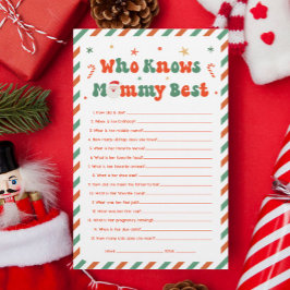 Wie kent mama beste kerst Baby shower spel