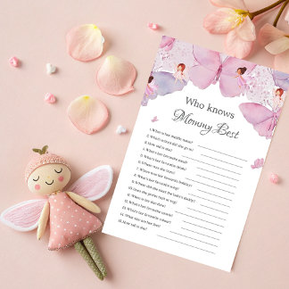 Wie kent mama het beste? Baby shower Game Fairy Th