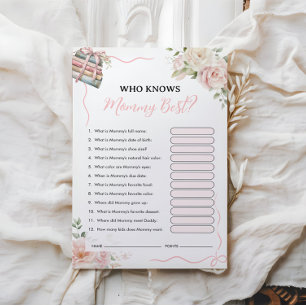 Wie kent mama het beste? Baby shower spel