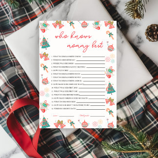 Wie kent mama het beste Kerst baby shower kaart