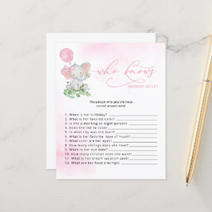 Wie kent mammie beste olifant Baby shower Game