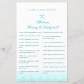 Wie kent moeder en vader - Baby shower Game (Voorkant)