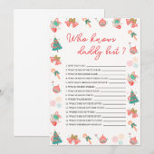 Wie kent papa beste kerst Baby shower Kaart (Voorkant / Achterkant)