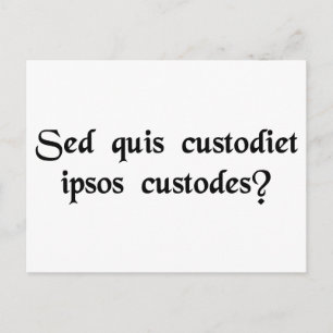 Wie kijkt naar de bewakers? briefkaart