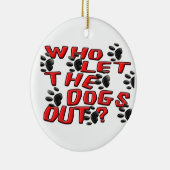 Wie laat de honden uit (schilderafdrukken) keramisch ornament (Rechts)