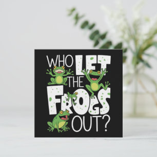 Wie Laat De Kikkers Los Grappige Amfibieën Liefheb Kaart