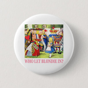 Wie Liet Blondie Binnen? Ronde Button 5,7 Cm