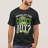 Wie liet de Crocs uit grappige krokodil T-shirt vo (Voorkant)