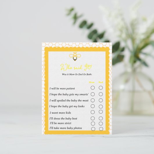 Wie maakt de partijspelletjes bekend met hommels? briefkaart (Staand voorkant)