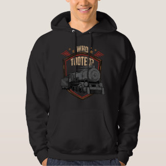Wie maakte grappige retro treinliefhebber cadeau s hoodie