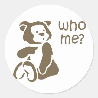 Wie Me Cartoon Teddy Bear Kaart Seal Sticker