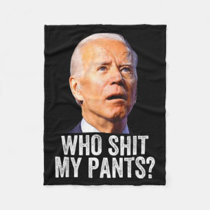 Wie Mijn Broek - Anti Joe Biden T-shirt - Grappige Fleece Deken