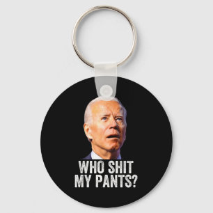 Wie Mijn Broek - Anti Joe Biden T-shirt - Grappige Sleutelhanger