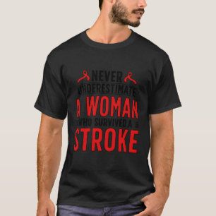 Wie overleefde beroerte overlevende beroerte bewus t-shirt