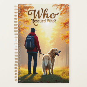Wie redde wie - Man Golden Retriever wandeling Planner