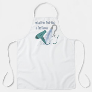 Wie rijdt hun haar in de douche? schort