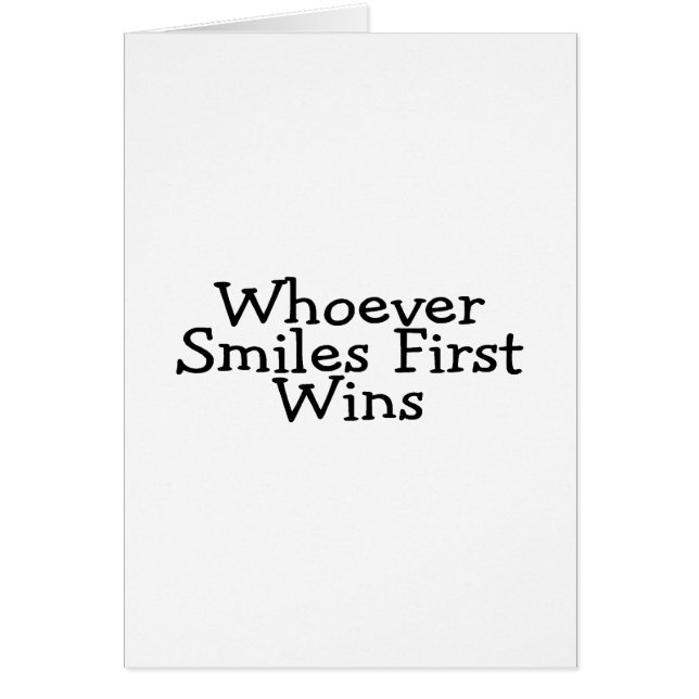 Wie Smile First Wins (Voorkant)