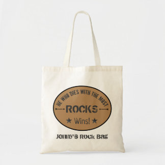 Wie sterft met de meeste rotsen wint! Rock Hound B Tote Bag