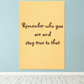 Wie u bent een canvas-afdruk canvas afdruk (Insitu (Houten vloer))