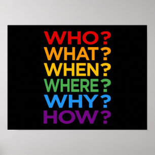 Wie waar wanneer Engelse leraar? Poster