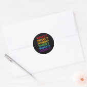 Wie waar wanneer Engelse leraar? Ronde Sticker (Envelop)