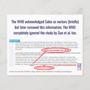 WIE weet dat Culex zika-vectoren is van RoseWrites Flyer