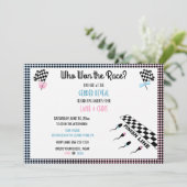 Wie wil er met de Race Gender onthullen Funny Sper Kaart (Staand voorkant)