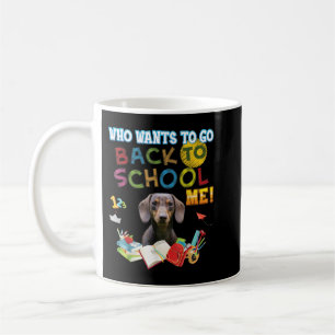 Wie wil naar school voor dachshund Dog Kind S Koffiemok
