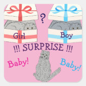 Wie wordt er geboren als surprise Baby Vierkante Sticker (Voorkant)