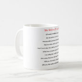 Wie zal van mij houden zoals jij? koffiemok (Voorkant links)