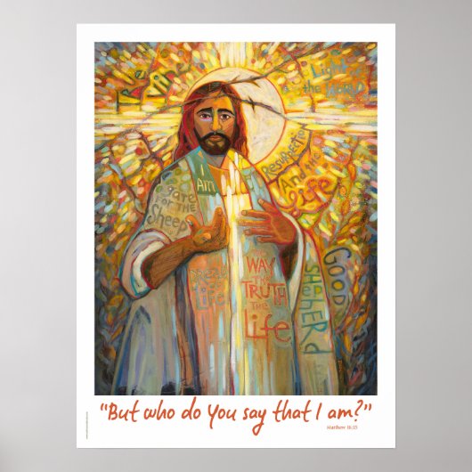 Wie zeg je dat ik ben, Jesus 18x24" Poster (Voorkant)