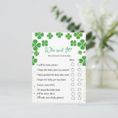 Wie zei dat het een patrick-baby shower spel was briefkaart (Staand voorkant)