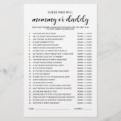 Wie zei dat het leuk budgetvriendelijk Baby shower Flyer (Voorkant)