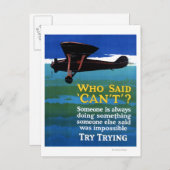 Wie zei dat het niet kon - probeer het maar uit briefkaart (Voorkant / Achterkant)