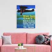 Wie zei dat het niet kon - probeer het maar uit canvas afdruk (Insitu (Woonkamer))