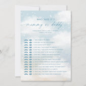 Wie zei het mama? | Daddy Baby shower Game Kaart (Voorkant)