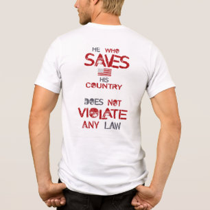 Wie zijn land redt, overtreedt geen wet Trump Tri-Blend Shirt