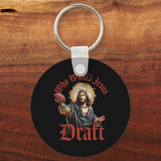 Wie zou Jesus opstellen Fantasy Football Christeli Sleutelhanger (Voorkant)