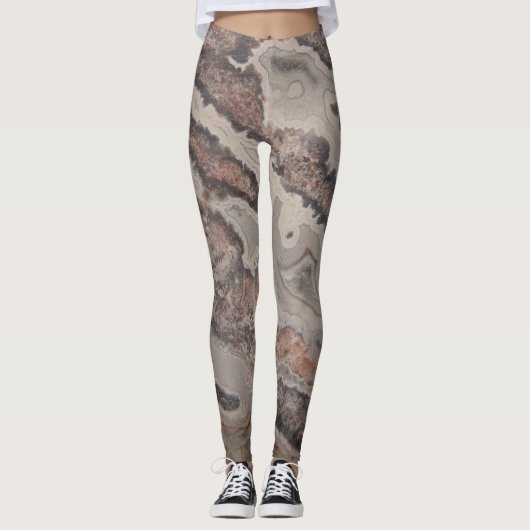 Wied Crazy Lace Agate Natural Rock ontworpen Leggings (Voorkant)