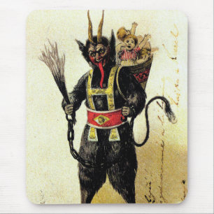 Wied Krampus Scary Demon Holiday Kerstmis Muismat